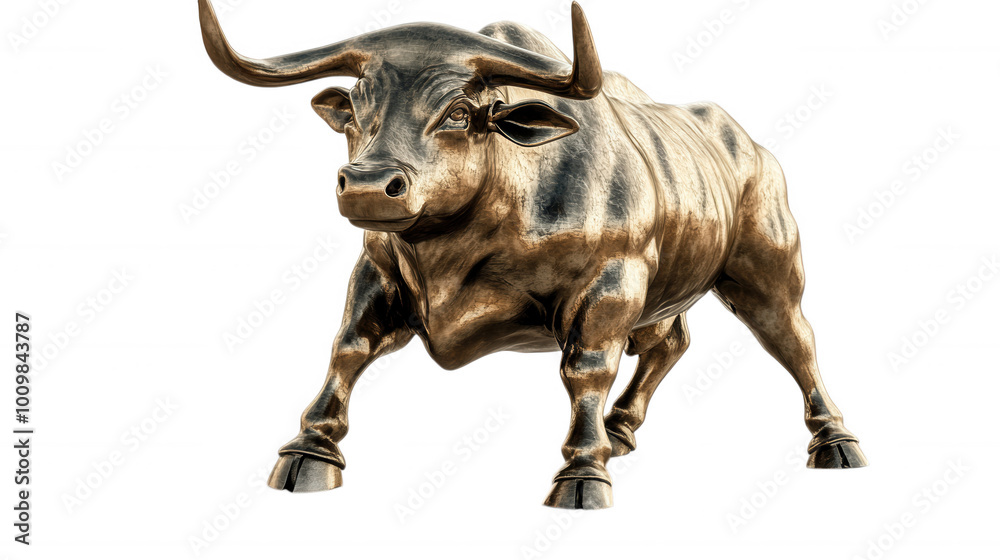 Majestic Bull isolated on Transparent Background PNG