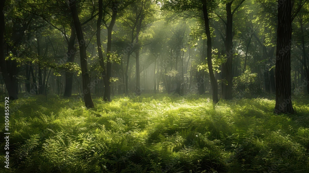 Obraz premium Forest conservation with dynamic scenes, natural and vibrant, Nature, Soft greens, Photograph, Wildlife protection