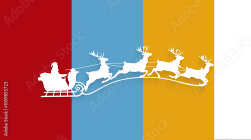 Santa Claus sits in the fly...