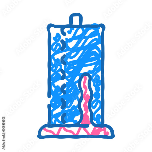 paper towel holder doodle icon sketch vector. paper towel holder sign. isolated symbol illustration
