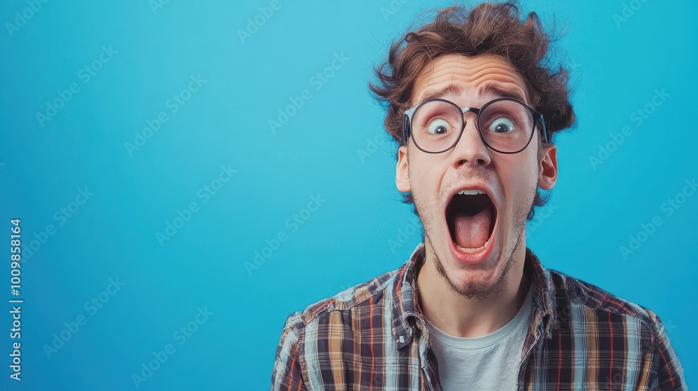 Teenager in Shock with Wide Open Mouth Expression Teenager in Shock with Wide Open Mouth Expression