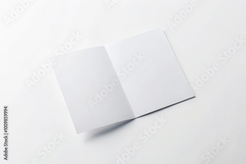 Blank Folded Paper Mockup. Greeting Card, Invitation, Menu.. A4 Brochure Mock up.