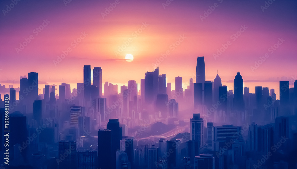 sunset in the city sunset in the city