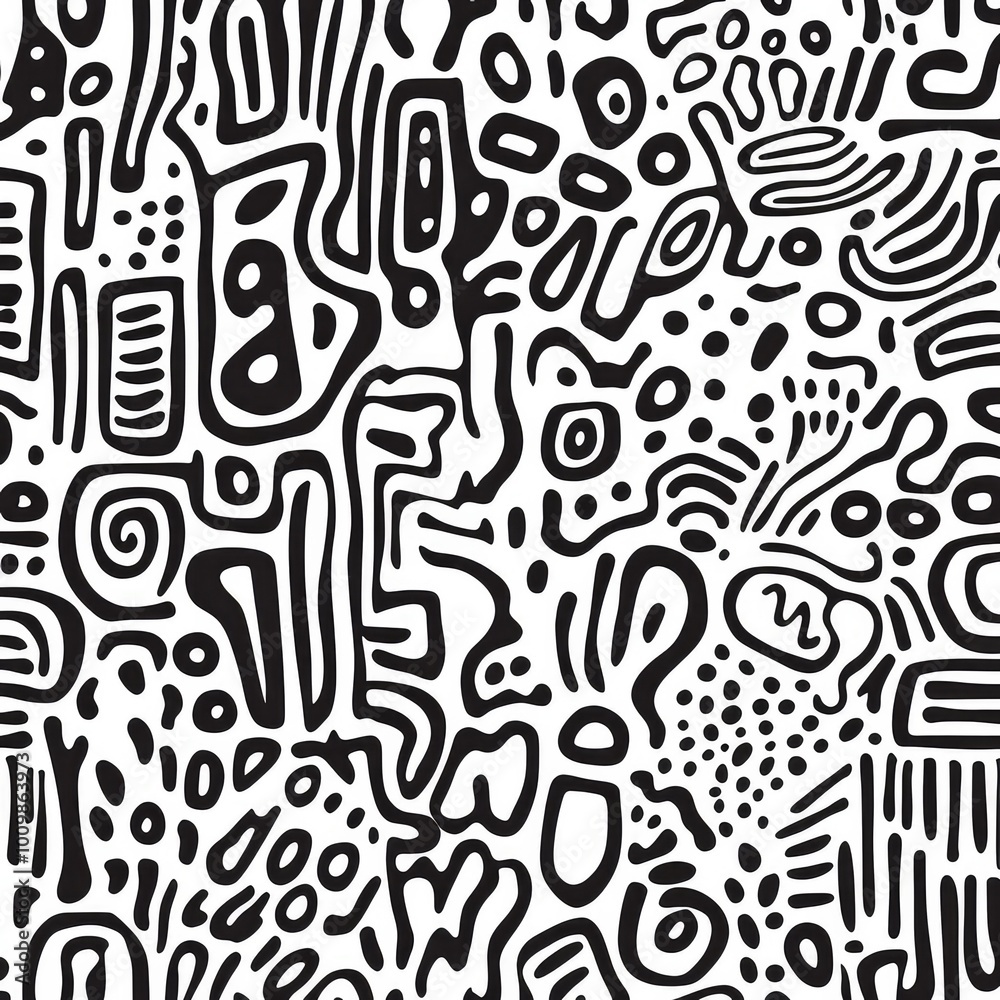 Seamless Abstract Doodle Pattern: Intricate and Playful Design for Creative Projects and Artistic Backgrounds Seamless Abstract Doodle Pattern: Intricate and Playful Design for Creative Projects and Artistic Backgrounds