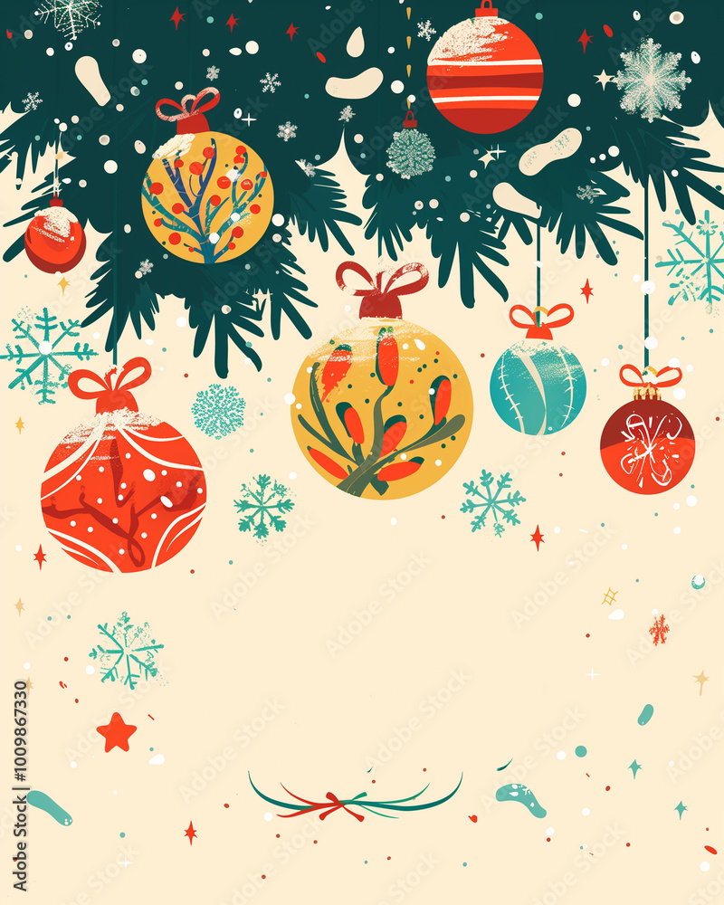 Flat vector style. Happy New Year greeting card Flat vector style. Happy New Year greeting card