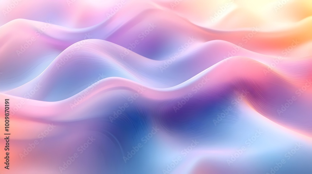 Obraz premium Abstract background with soft, pastel colors and flowing, wavy lines.