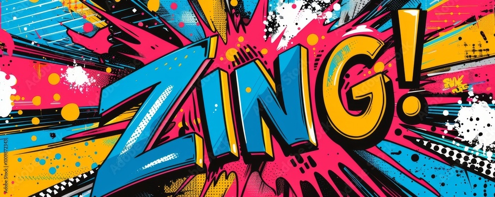 Naklejka premium Playful pop art background featuring