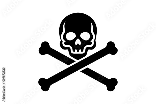 Skull and Bones vector icon. danger illustration sign. poison symbol or logo.