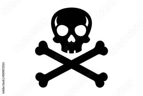 Skull and Bones vector icon. danger illustration sign. poison symbol or logo.