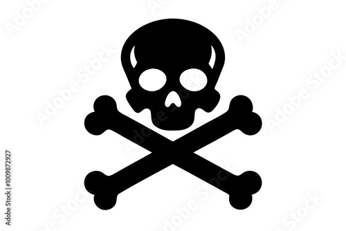 Skull and Bones vector icon. danger illustration sign. poison symbol or logo.