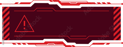 Attention callout box. Digital red frame element