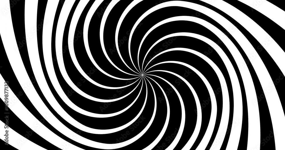 Moving hypnotic spiral. Psychedelic animated spiral and slow rotation. Black and white background with hypnotic expanding/collapsing spiral. Seamless loop. Moving hypnotic spiral. Psychedelic animated spiral and slow rotation. Black and white background with hypnotic expanding/collapsing spiral. Seamless loop.