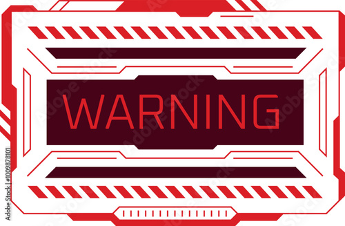Danger warning message on control panel digital hud