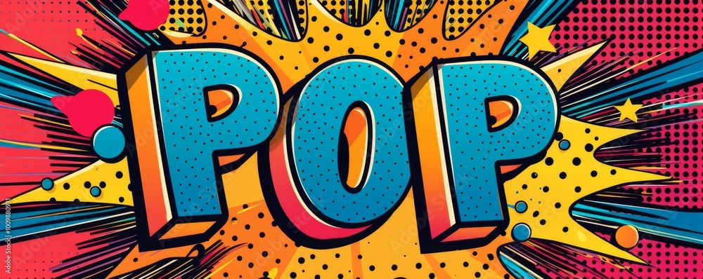 Playful pop art background with Playful pop art background with