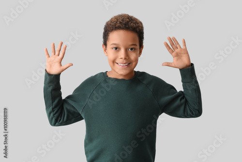 Little African-American boy...