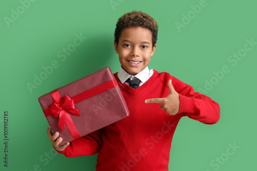 Little African-American boy...