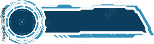 Sc-fi banner. Futuristic technology interface hud element