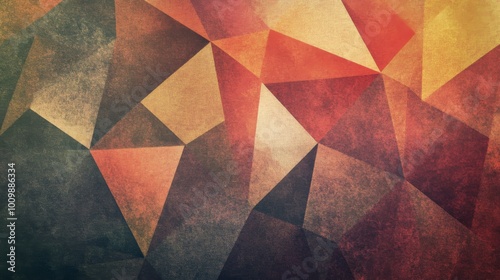 colorful Tones Geometric Triangles Grainy Texture. background with Subtle Gradients and Muted Colors 