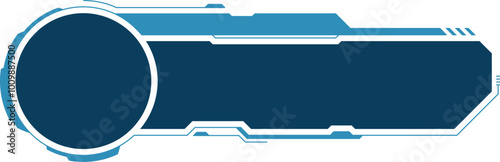Digital text box in blue neon futuristic style