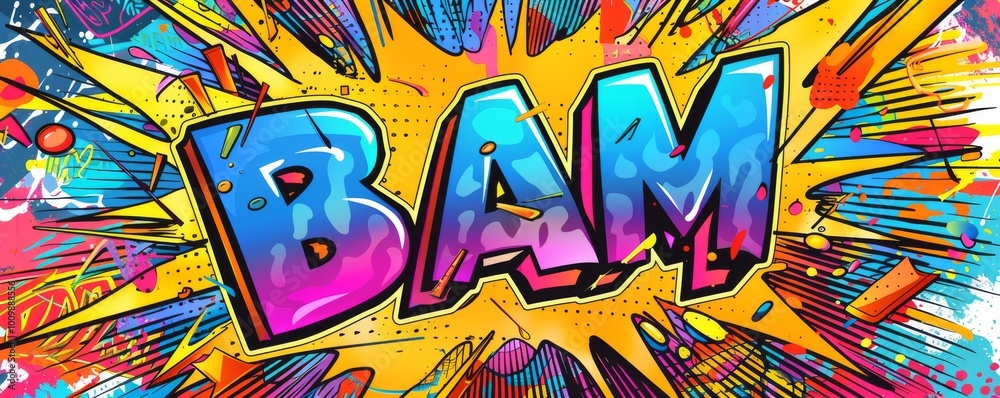 Obraz premium Colorful pop art background with