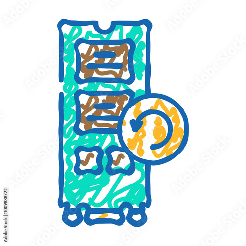 data recovery repair computer doodle icon sketch vector. data recovery repair computer sign. isolated symbol illustration