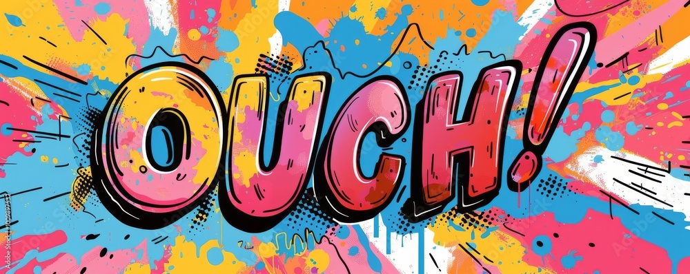 Fun pop art background with text Fun pop art background with text