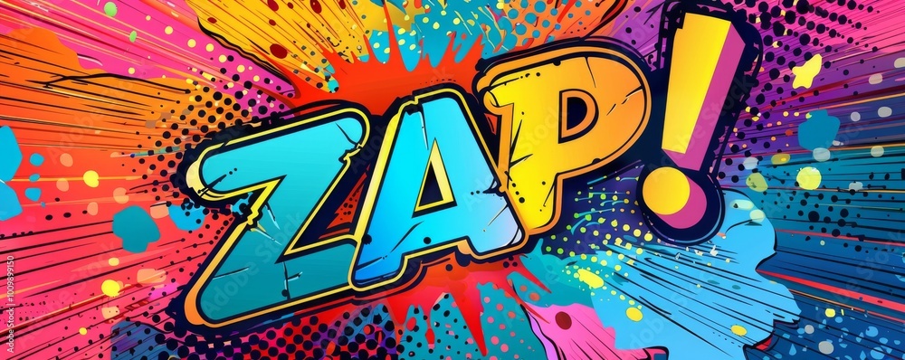 Energetic pop art background with Energetic pop art background with