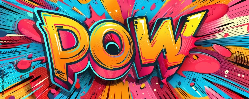 Obraz premium Colorful pop art background with 