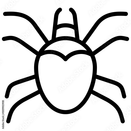 mite icon illustration design with outline