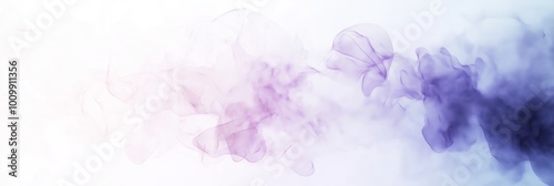 Abstract background featuring smooth gradients in shades of purple, white, and blue, creating a fluid and inspiring visual effect