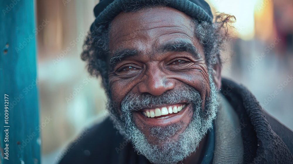Joyful Portrait of a Man with Exuberant Smile Joyful Portrait of a Man with Exuberant Smile