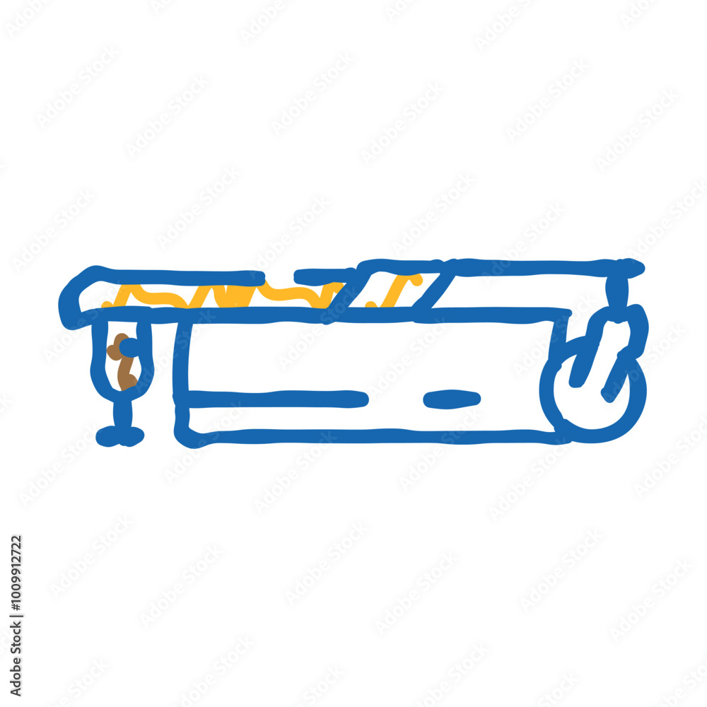 grading blade construction vehicle doodle icon sketch vector. grading blade construction vehicle sign. isolated symbol illustration