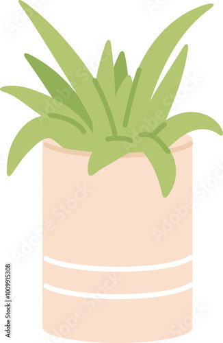 Greenhouse symbol. Natural plant grow in flowerpot icon