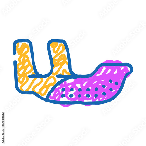 thimble ring embroidery hobby doodle icon sketch vector. thimble ring embroidery hobby sign. isolated symbol illustration