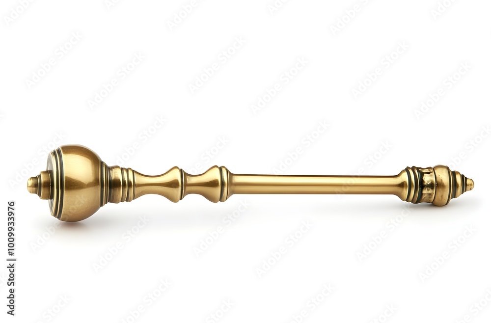 a gold object with a ball on it
a gold object with a ball on it