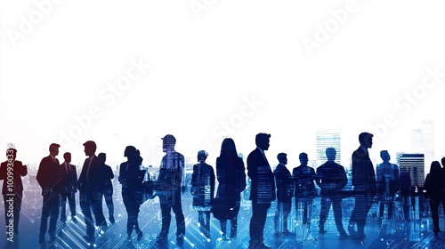 Wallpaper Mural Diverse business team in a city, symbolizing international partnerships and collaboration. Torontodigital.ca