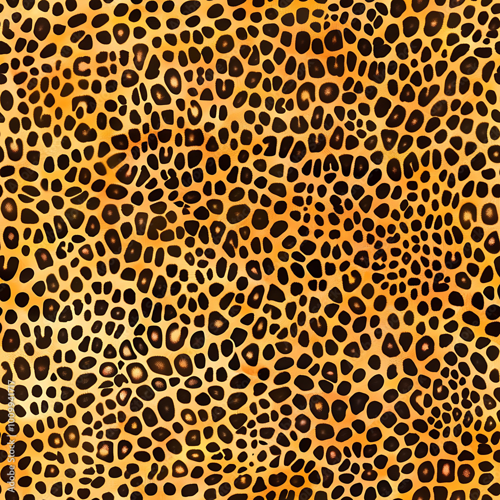 Illustrated Cheetah Print Repeating Pattern Illustrated Cheetah Print Repeating Pattern