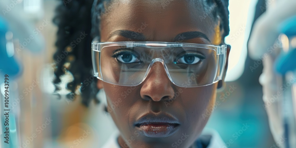 Researcher using a tablet in a lab for medical analysis and experimental results. Focus on science, healthcare, and biotechnology in the pharmaceutical field Researcher using a tablet in a lab for medical analysis and experimental results. Focus on science, healthcare, and biotechnology in the pharmaceutical field