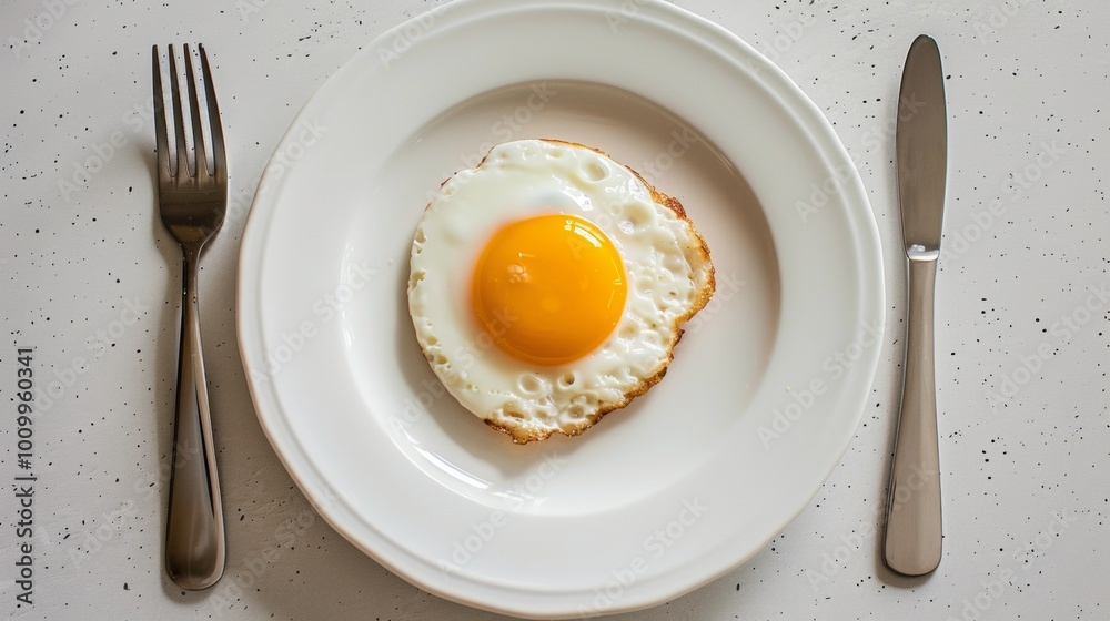fried egg on a plate fried egg on a plate