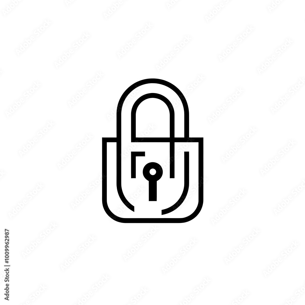 Lock Icon, Minimal Simple Logo Lock Icon, Minimal Simple Logo