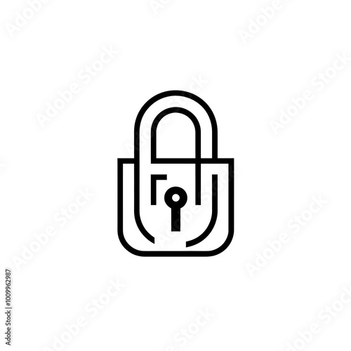 Free Download Lock Icon, Minimal Simple Logo - GFXLoad