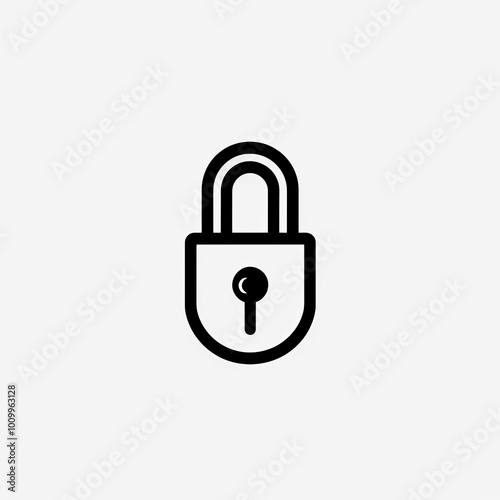 Lock Icon, Minimal Simple Logo