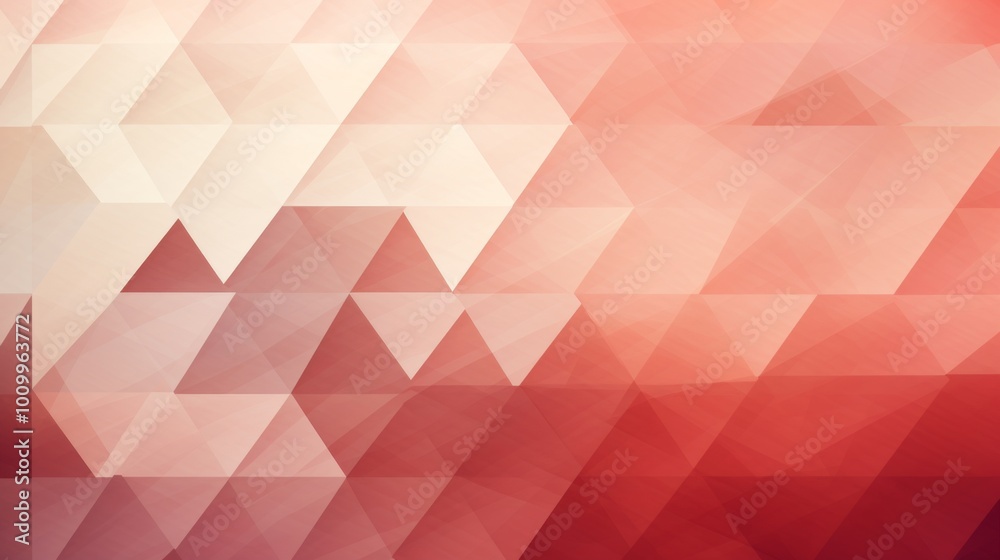 Fototapeta premium red Tones Geometric Triangles Grainy Texture. background with Subtle Gradients and Muted Colors