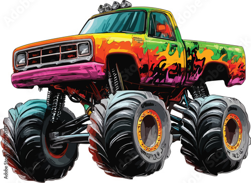 Monster Truck Vector Illustration