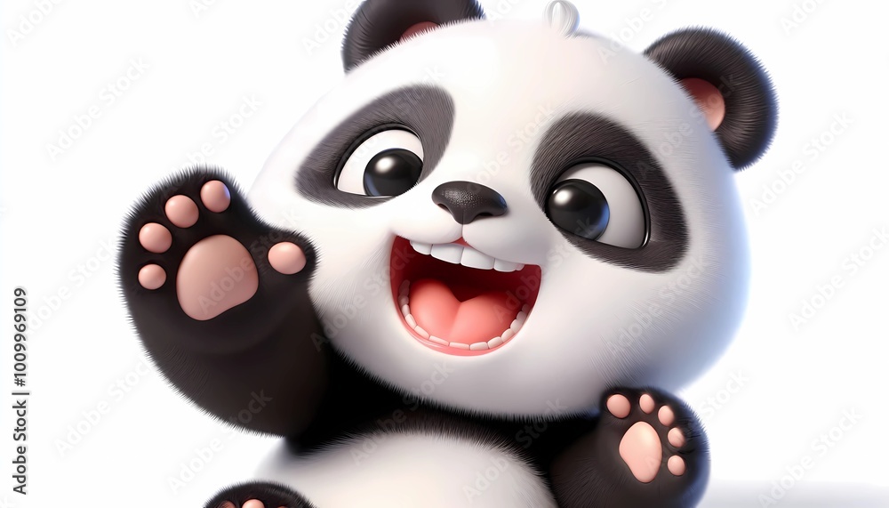 3D lachender Panda 3D lachender Panda
