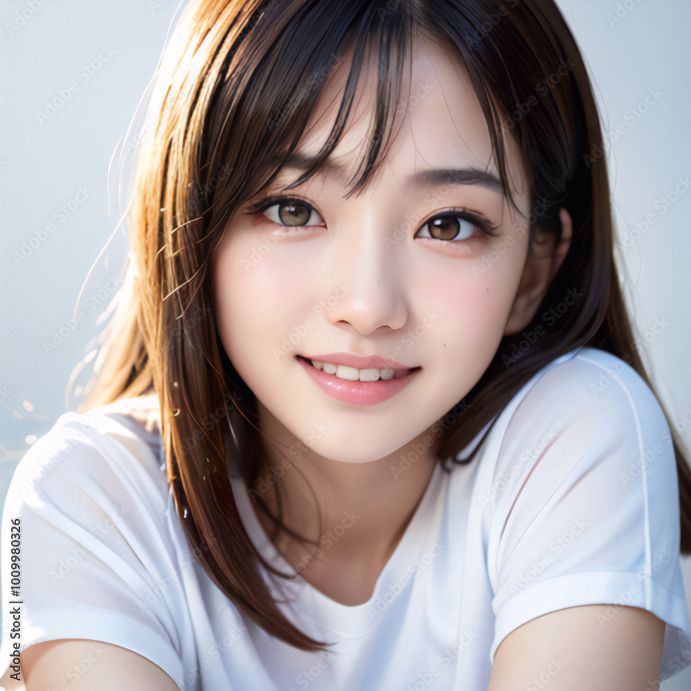 笑顔の女性 笑顔の女性