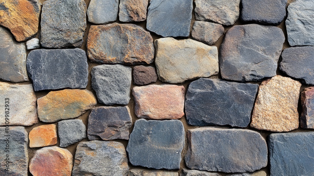 A close-up of a stone wall with different shades of brown. This image is perfect for adding a natural and rustic look to your designs.
