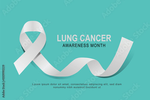 Lung Cancer Awareness Month background.