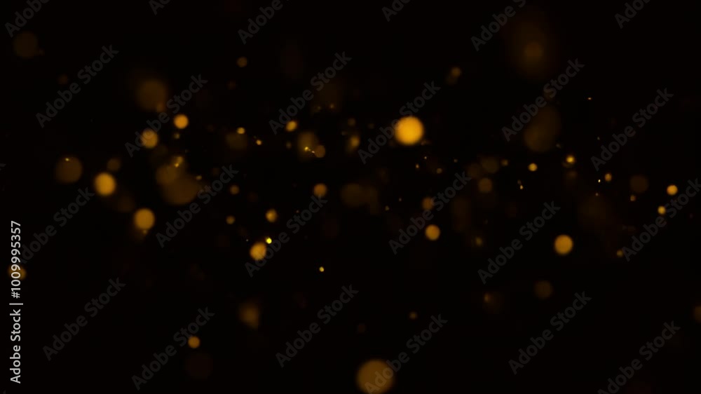 Golden Bokeh Lights on a Dark Background - Perfect for Festive Designs and Elegant Backgrounds
