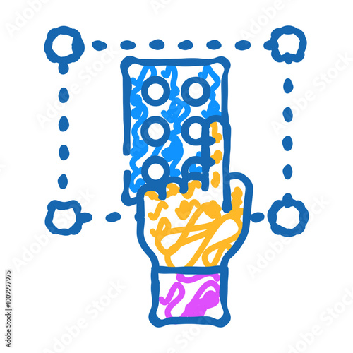 accessibility ux ui design doodle icon sketch vector. accessibility ux ui design sign. isolated symbol illustration